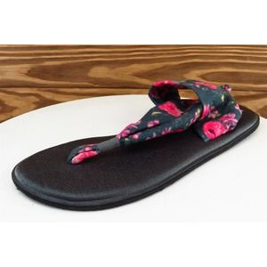 Sanuk Youth Girls Shoes Size 6-7 M‎ Pink Slingback Fabric